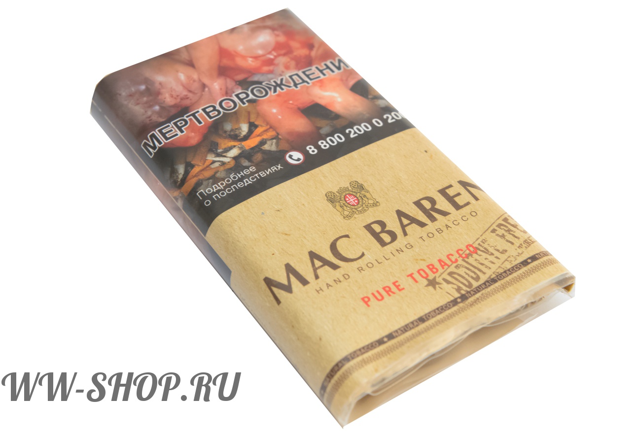 табак сигаретный mac baren- чистый табак (pure tobacco) 40 гр Нижневартовск